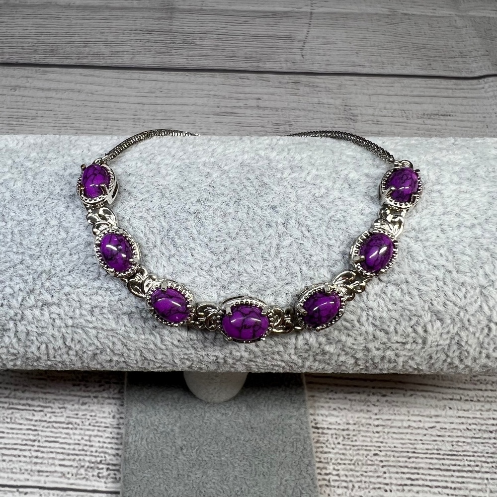 PURPLE HOWLITE BRACELET (027)